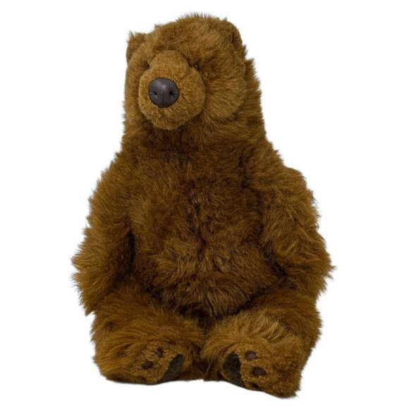 RUSS Kodiak Brown Bear Soft Pets Realistic Plush Faux Leather Nose - Picture 1 of 7